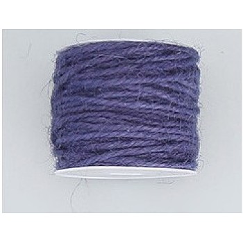 Jute Cord, Jute String, Jute Twine, for Jewelry Making, Mauve, 2mm, about 10.93 yards(10m)/roll