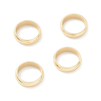 201 Stainless Steel European Large Hole Beads, Spacer Beads, Flat Round/Ring, Real 18K Gold Plated, 10x2.5mm, Hole: 8mm