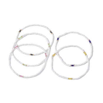 Glass Seed Beads Anklets for Women, Mixed Color, Inner Diameter: 2-3/4 inch(6.9cm)