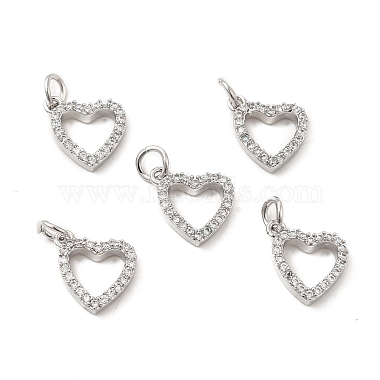 Brass Micro Pave Clear Cubic Zirconia Charms(KK-E068-VB173)-3