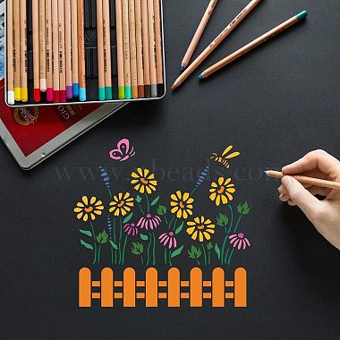 PET Hollow Out Drawing Painting Stencils(DIY-WH0383-0039)-6