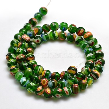 Round Millefiori Glass Beads Strands(LK-P001-10)-3