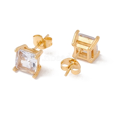 6 Pairs Tiny Cubic Zirconia Square Stud Earrings(EJEW-G291-01D-M)-6