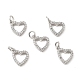 Brass Micro Pave Clear Cubic Zirconia Charms(KK-E068-VB173)-3