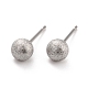 Tarnish Resistant 201 Stainless Steel Textured Ball Stud Earrings(STAS-Z039-01D-P)-2