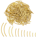 240Pcs 6 Style Brass Curved Tube Beads, Raw(Unplated), 14.5~50.5x2mm, Hole: 1.5mm, 6 Style/set(KK-GA0001-81)