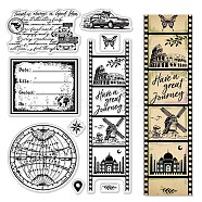 PVC Plastic Stamps, for DIY Scrapbooking, Photo Album Decorative, Cards Making, Stamp Sheets, Travel Themed, 160x110x3mm(DIY-WH0167-57-0478)