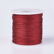 Polyester Metallic Thread, Red, 1mm, about 100m/roll(109.36yards/roll)(OCOR-F008-G04)