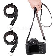 PU Leather Camera Shoulder Straps, with Iron Finding, Black, 1370x18x5.5mm(FIND-WH0116-40A)