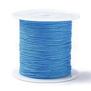 Nylon Chinese Knot Cord, Nylon Jewelry Cord for Jewelry Making, Deep Sky Blue, 0.4mm, about 28~30m/roll(NWIR-C003-02V)