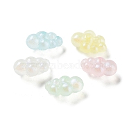 Transparent Acrylic Beads, Luminous Beads, Glow in the Dark, Cloud, Mixed Color, 23.5x17x12mm, Hole: 2.2mm(X-OACR-Z013-02A)