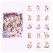 30Pcs 15 Styles PET Self Adhesive Fairy Decorative Stickers, Waterproof Decals, for DIY Scrapbooking, Plum, Packing: 150x100mm, 2pcs/style(PW-WG57244-04)