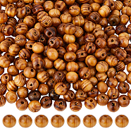 Natural Wood Beads, Dyed, Round, BurlyWood, 16x15mm, Hole: 4mm, 150pcs(WOOD-DC0001-16A)