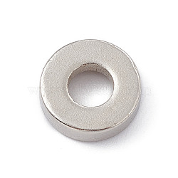 Donut Refrigerator Magnets, Office Magnets, Whiteboard Magnets, Durable Mini Magnets, Platinum, 9x2mm, Hole: 4mm(AJEW-F060-02B)