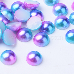 Imitation Pearl Acrylic Cabochons, Dome, Royal Blue, 3x1mm, about 10000pcs/bag(OACR-R063-3mm-01)