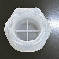 Flower DIY Silicone Molds, Decoration Making, Resin Casting Molds, For UV Resin, Epoxy Resin Jewelry Making, White, 85x40mm(SIMO-H141-09)