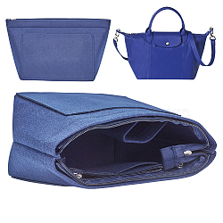 Wool Felt Purse Organizer Insert, Mini Envelope Handbag Shaper Premium Felt, Bag Accessories, Rectangle, Midnight Blue, 22.5x13x18.7cm(FIND-WH0127-59B)