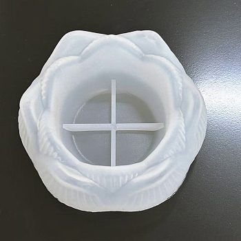 Flower DIY Silicone Molds, Decoration Making, Resin Casting Molds, For UV Resin, Epoxy Resin Jewelry Making, White, 85x40mm