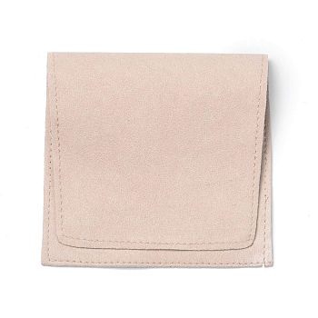 Microfiber Gift Packing Pouches, Jewlery Pouch, Misty Rose, 15.5x8.3x0.1cm