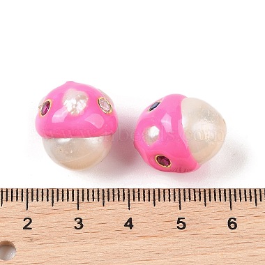 perles en émail de perles naturelles avec zircone cubique(PEAR-G014-02C)-3