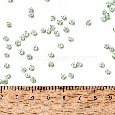 8/0 perles de rocailles en verre transparent de couleurs opaques(SEED-F003-04B-06)-4