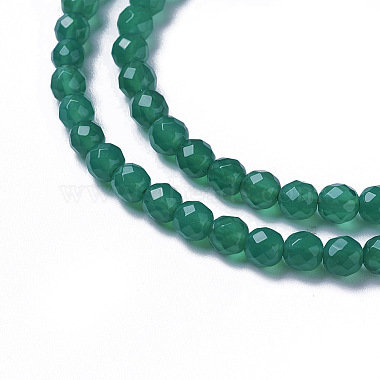 Natural Dyed & Heated Green Onyx Agate Beads Strands(X-G-F596-12B-4mm)-3