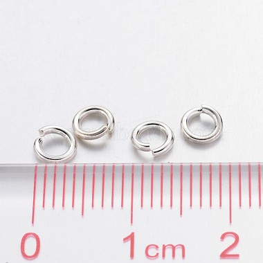 Silver Color Plated Brass Open Jump Rings(X-JRC4MM-NFS)-3