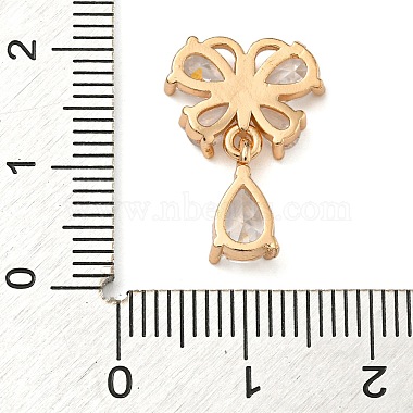 Brass Micro Pave Clear Cubic Zirconia Pendants(ZIRC-U003-01G-03)-3