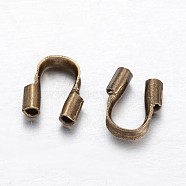 Brass Wire Guardians, Antique Bronze, 4.5x4x1.2mm, Hole: 0.5mm(KK-F371-87AB)