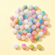 50Pcs 5 Colors Imitation Pearl Acrylic Beads, Berry Beads, Combined Beads, Round, Mixed Color, 10mm, Hole: 1mm, 10pcs/color(OACR-FS0001-18)