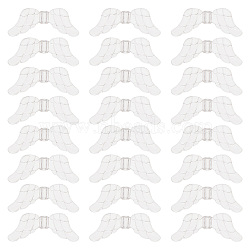 200Pcs Transparent Acrylic Beads, Wing, Clear, 20x9.5x3.5mm, Hole: 2mm(TACR-SC0001-15)