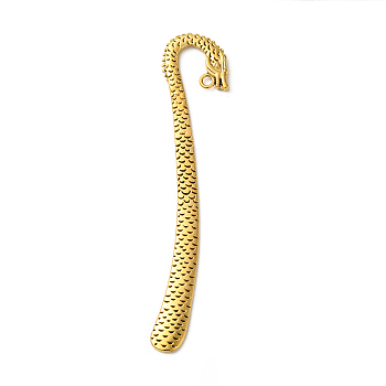 Tibetan Style Alloy Bookmark, Lead Free and Cadmium Free, Alloy, Antique Golden, about 12.3cm long, 2.6cm wide, 2.5mm thick, hole: 3.5mm