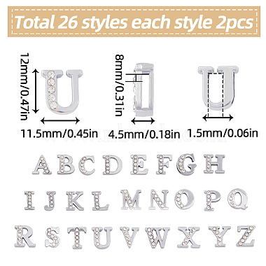 52Pcs 26 Style Alloy Rhinestone Slide Charms(FIND-SC0005-51)-2