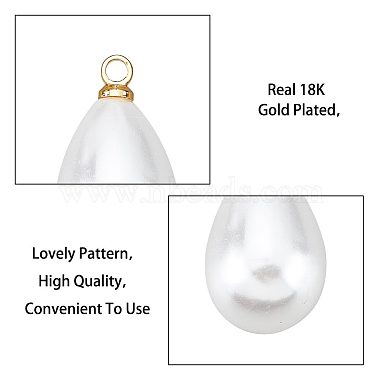 BENECREAT ABS Plastic Imitation Pearl Pendants(KK-BC0010-75)-5