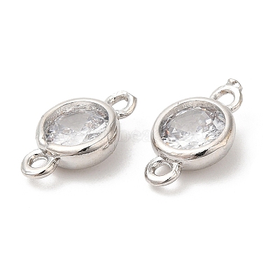Eco-Friendly Rack Plating Brass Pave Clear Cubic Zirconia Connector Charms(KK-A186-06P)-3