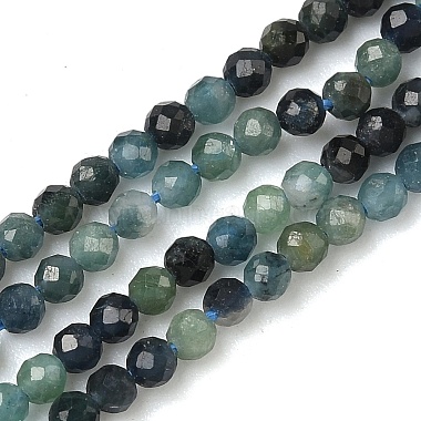 brins de perles de tourmaline bleue naturelle(G-B168-A06-2mm)-2