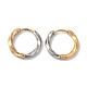 Twist Ring Ion Plating(IP) 304 Stainless Steel Two Tone Hoop Earrings for Women(EJEW-L287-060GP)-1