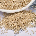 MIYUKI Delica Beads, Cylinder, Japanese Seed Beads, 11/0, Opaque Colours Lustered, (DB1561) Opaque Pear Luster, 1.3x1.6mm, Hole: 0.8mm, about 100000pcs/500g(SEED-MY11-DB1561)