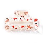 PVC Claw Hair Clips, Hair Accessories for Women & Girls, Rectangle, White, 83x44x41mm(PW-WG8E5B7-07)