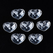 Transparent Resin Cabochons, Water Ripple, Heart, Clear, 17x21x7.5mm(CRES-N031-003A-A01)