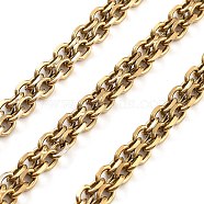 PVD Vacuum Plating 304 Stainless Steel Cable Chain, Golden, Link: 3.8x3x0.8mm(CHS-H026-07B-G)