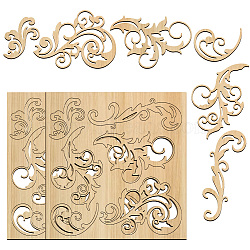 Wood Shaving Boards, Wood Craft Supplies, 15.2x14.5x0.2cm, 2pcs/set(DIY-WH0548-009)