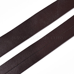 Soft Flat Imitation Leather Cord, Garment Accessories, Coconut Brown, 25x1mm, about 5.47 Yards(5m)/Bundle(LC-WH0006-02B-02)