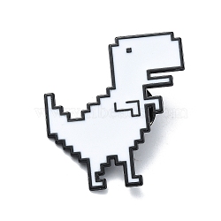 Enamel Pin, Alloy Brooches for Backpack Clothes, Cadmium Free & Lead Free, Dinosaur, Black, 32x30x1.5mm(JEWB-P038-05EB)