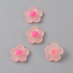 Spring Theme Translucent Resin Cabochons, Flower, Misty Rose, 16.5x18x7mm(RESI-TAC0016-10E)