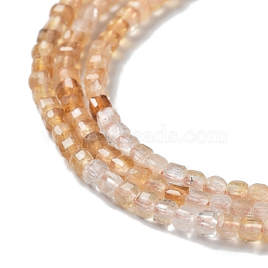 Brins de perles de citrine naturelle de couleur dégradée(G-J400-A01-01)-4