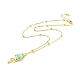 Synthetic Crystal Teardrop Pendant Necklace(NJEW-G016-03A)-3