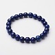 Natural Lapis Lazuli Beaded Stretch Bracelet(X-BJEW-F203-06)-1