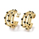 Real 18K Gold Plated 304 Stainless Steel Stud Earrings with Rhinestone(EJEW-L267-004G-02)-1