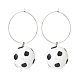 Sport Ball Theme Resin Dangle Big Hoop Earrings(EJEW-JE05023)-3